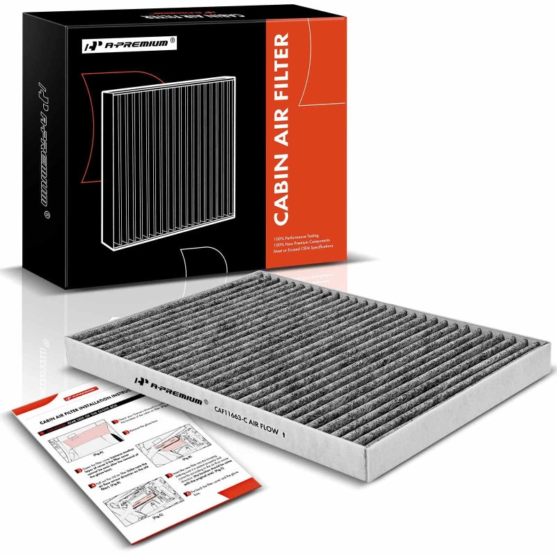 Generic A-Premium Cabin Air Filter with Activated Carbon Compatible with Buick Enclave & Chevrolet Traverse & GMC Acadia & Saturn Outlook, 2007-2017, V6 3.6L, Replace# CAF1897C, 20958479  - Image 1