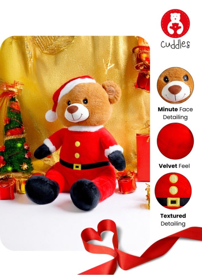 Cuddles Collectible Xman Bear with Red Suit Plush (Gift plush toys for Boys and Girls) 30cm - Image 4