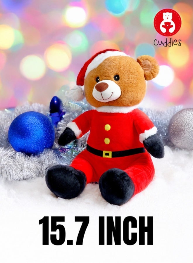 Cuddles Collectible Xman Bear with Red Suit Plush (Gift plush toys for Boys and Girls) 30cm - Image 2