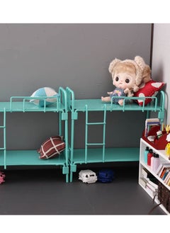Daytoyz 1/12 Scale Alloy Doll Bunk Bed - Mini Double Layer Baby Doll Bedroom Furniture for Dollhouse Accessories  - Image 4