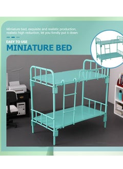 Daytoyz 1/12 Scale Alloy Doll Bunk Bed - Mini Double Layer Baby Doll Bedroom Furniture for Dollhouse Accessories  - Image 5