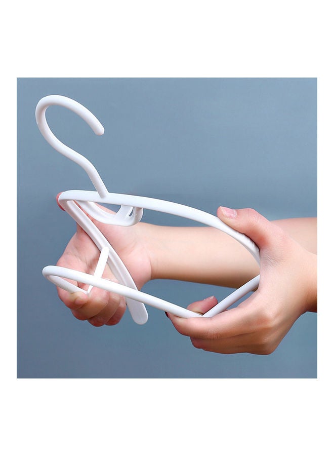 NIBEMINENT 10-Piece Plastic Clothes Hanger Set White  - Image 2