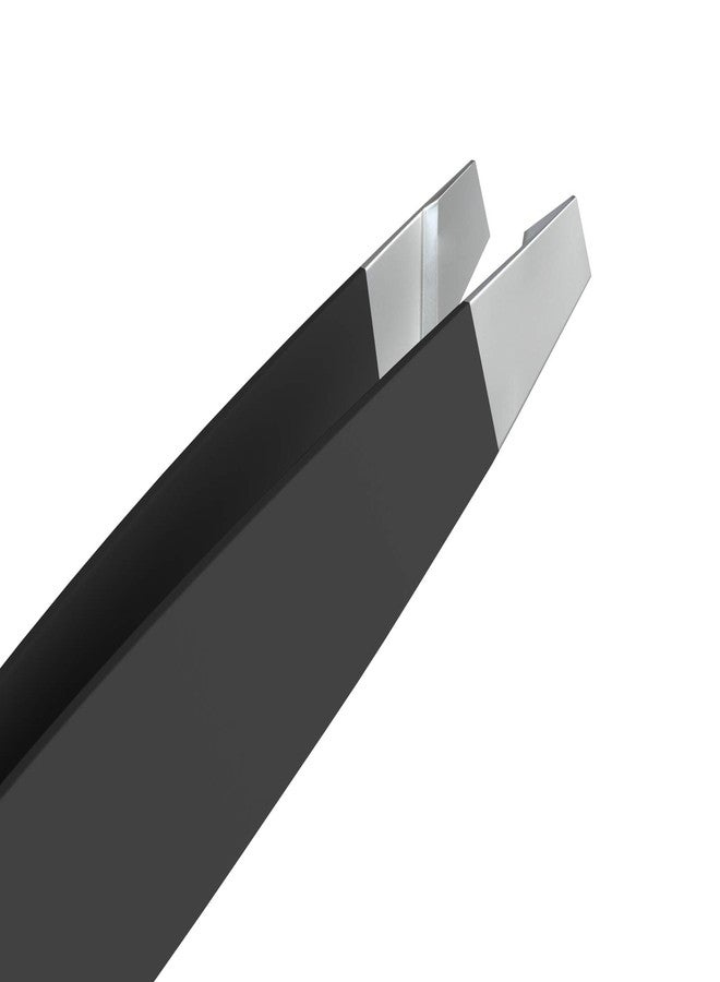 Tweezees Precision Black Stainless Steel Tweezers | Professional Slant Tip & Splinter Tip Tweezer For Eyebrows | Extra Sharp Hair Removal Tool | For Eyebrow Shaping | For Men And Women - Image 2