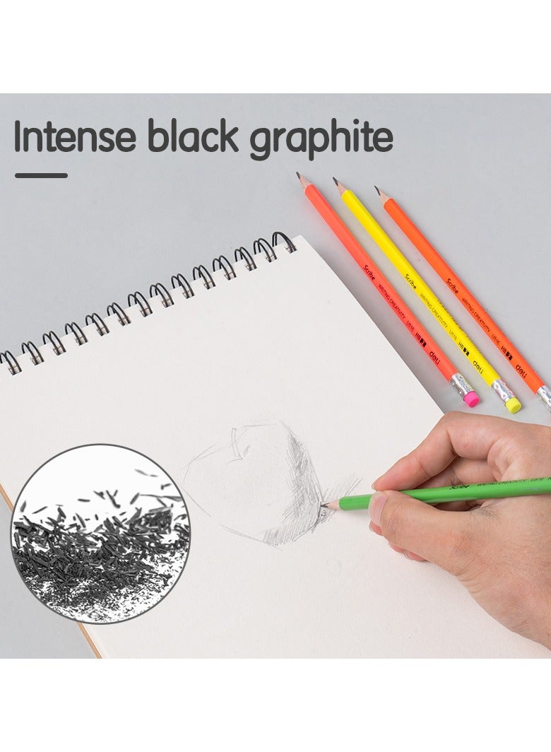 Deli EU51600 Graphite Pencil, HB, Triangular Barrel, 12PCS 鈥?Ideal for Writing and Drawing - Image 2