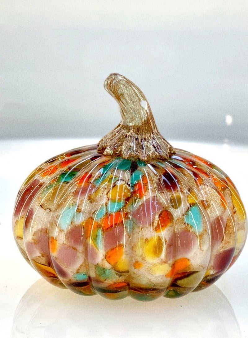 Modern Luxury Pumpkin-Shaped Glass Animal Figurine for Study Room, Wine Cabinet, and Living Room Decor