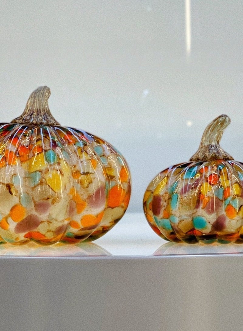 Modern Luxury Pumpkin-Shaped Glass Animal Figurine for Study Room, Wine Cabinet, and Living Room Decor