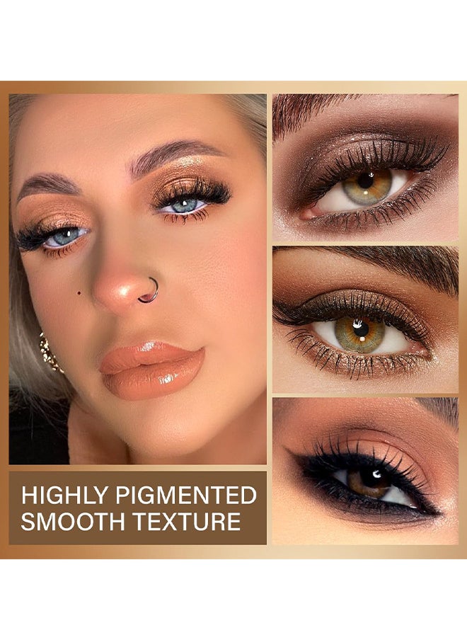 HUDA STORY Eyeshadow Palette Chocolates 16 Colours Contour Palette Brown Eyeshadow Make Up Palettes Long Lasting Shimmer Matte Highly Pigmented Natural Look Travel Size Eye Shadows Palette For Women Girls  - Image 3