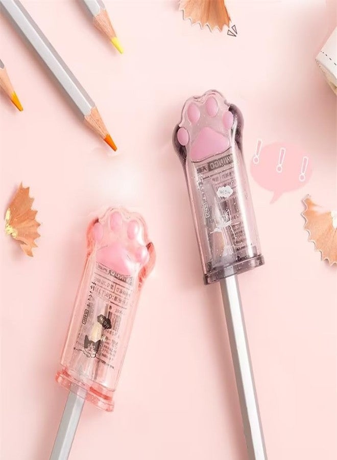 SquarezhenBo Cute Cat Paw Pencil Sharpener Kawaii Supplies Student Prize Kids Gift Kawaii Pencil Sharpener Cat School Supplies for Kids Girls Cat Lovers Office School Home Writing and Correction Supplies - Image 5