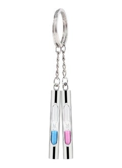 Novelty Metal Hourglass Key Chain Key Ring Couples Trinket Keychains Gift