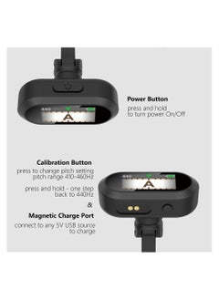 SYOSI Clip On Tuner Rechargeable, Chromatic Tuner for Guitar Bass Ukulele and Wind Instruments, Pitch 410-460Hz, High Definition TFT Screen Easy to Read in Bright Light, Quick & Accurate Tuning  - Image 3