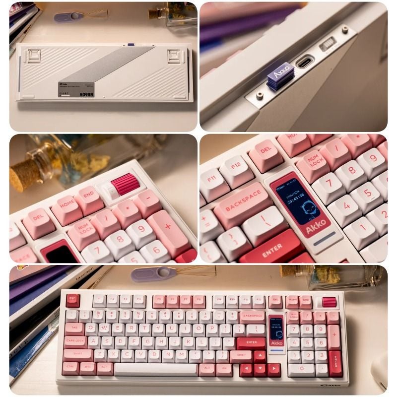 Akko 5098b Mechanical Gaming Keyboard, 96 Keys, TFT LCD Screen, RGB Backlit, 8000mAh Fast Charge, BT5.0/2.4G/Type-C - Image 2