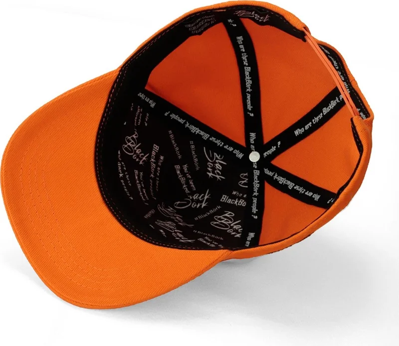 Black Börk Blackbörk V1 Baseball Kids Bad Boy - 1 Neon Orange Kids Hat (Cap) with Code Logo