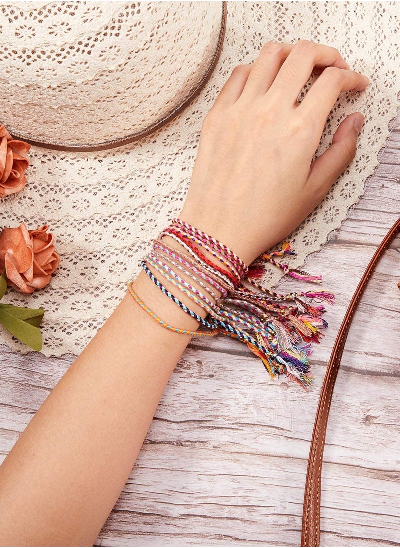 Generic - Sufficient quantity includes 28 woven friendship bracelets in various styles, providing enough options for different uses with exquisite and charming mixed colors. - Image 1
