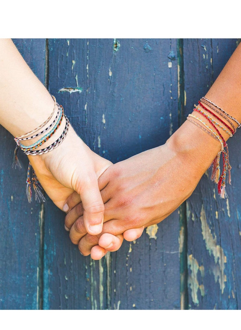 Generic - Sufficient quantity includes 28 woven friendship bracelets in various styles, providing enough options for different uses with exquisite and charming mixed colors. - Image 1