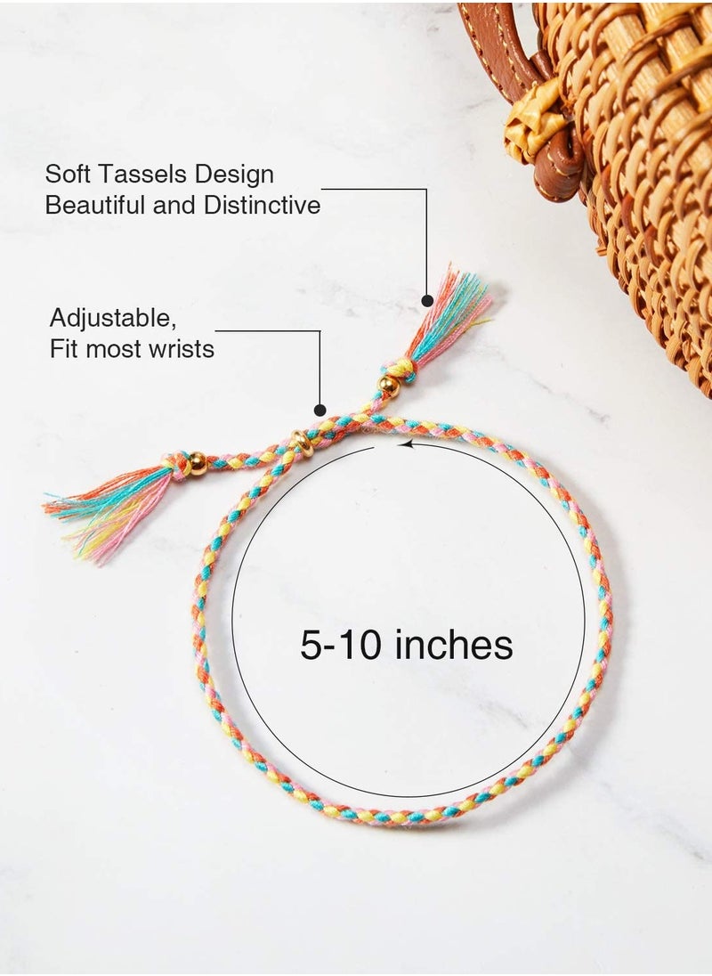 Generic - Sufficient quantity includes 28 woven friendship bracelets in various styles, providing enough options for different uses with exquisite and charming mixed colors. - Image 1