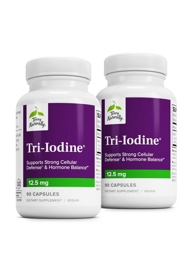 Terry Naturally Tri-Iodine - Dietary Supplement for Breast & Prostate Health Support - Healthy Thyroid Function Supplement Aid - 12.5mg, 90 Capsules (Pack of 2) - Image 1
