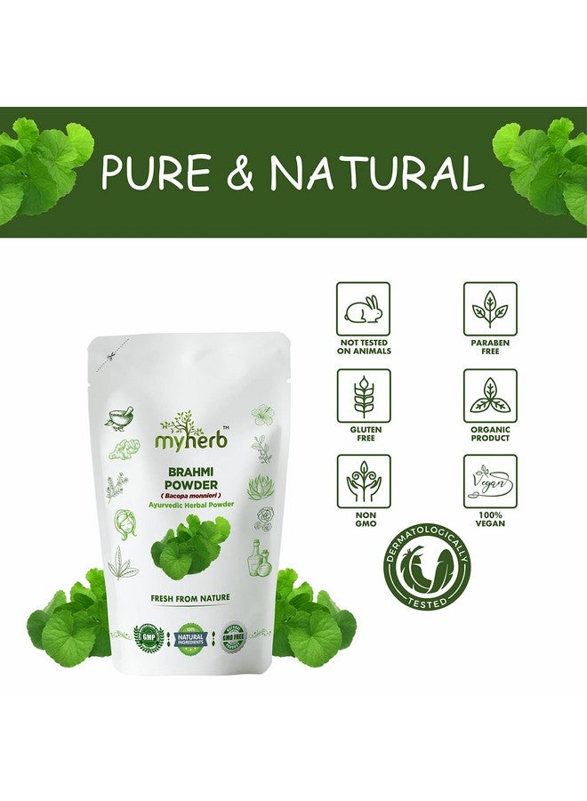 MYHERB Pure Natural 100% Organic Brahmi (Bacopa Monnieri) Powder || 227 Gm/0.5 Lbs || Ayurvedic Herbal Powder || Eco Friendly || For Men & Women - Image 4