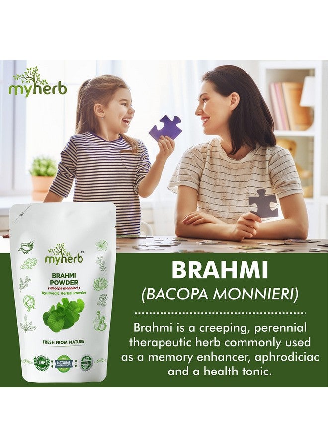 MYHERB Pure Natural 100% Organic Brahmi (Bacopa Monnieri) Powder || 227 Gm/0.5 Lbs || Ayurvedic Herbal Powder || Eco Friendly || For Men & Women - Image 2