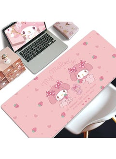 Y&D My Melody Girls Gift Gaming Mouse Pad Extended Large Mat Desk Pad Stitched Edges Mousepad Long Mouse Pad And Non-Slip Rubber Base Mice Pad 800X300X4mm  - Image 1
