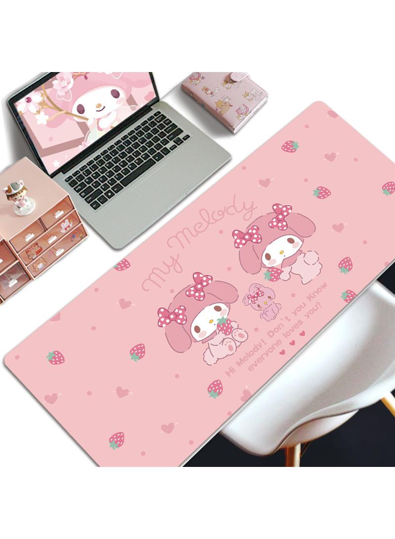 Y&D My Melody Girls Gift Gaming Mouse Pad Extended Large Mat Desk Pad Stitched Edges Mousepad Long Mouse Pad And Non-Slip Rubber Base Mice Pad 800X300X4mm - Image 1