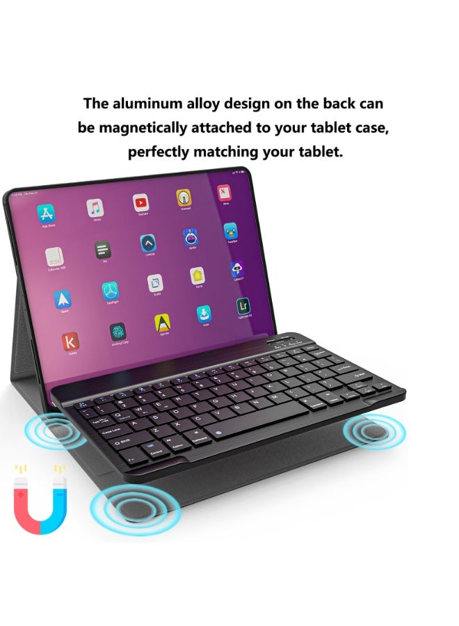 Rechargeable Bluetooth Keyboard and Mouse Combo Ultra-Slim Portable Compact Wireless Mouse Keyboard Set for Android Windows Tablet Cell Phone iPhone iPad Pro Air Mini, iPad OS/iOS 13 and above (Black - Image 5