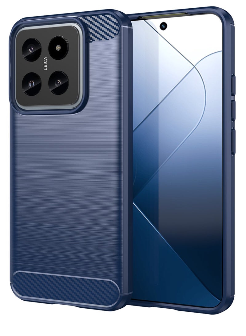 Soft TPU Slim Fashion Protective Phone Case for Xiaomi 14 - Blue - Image 1