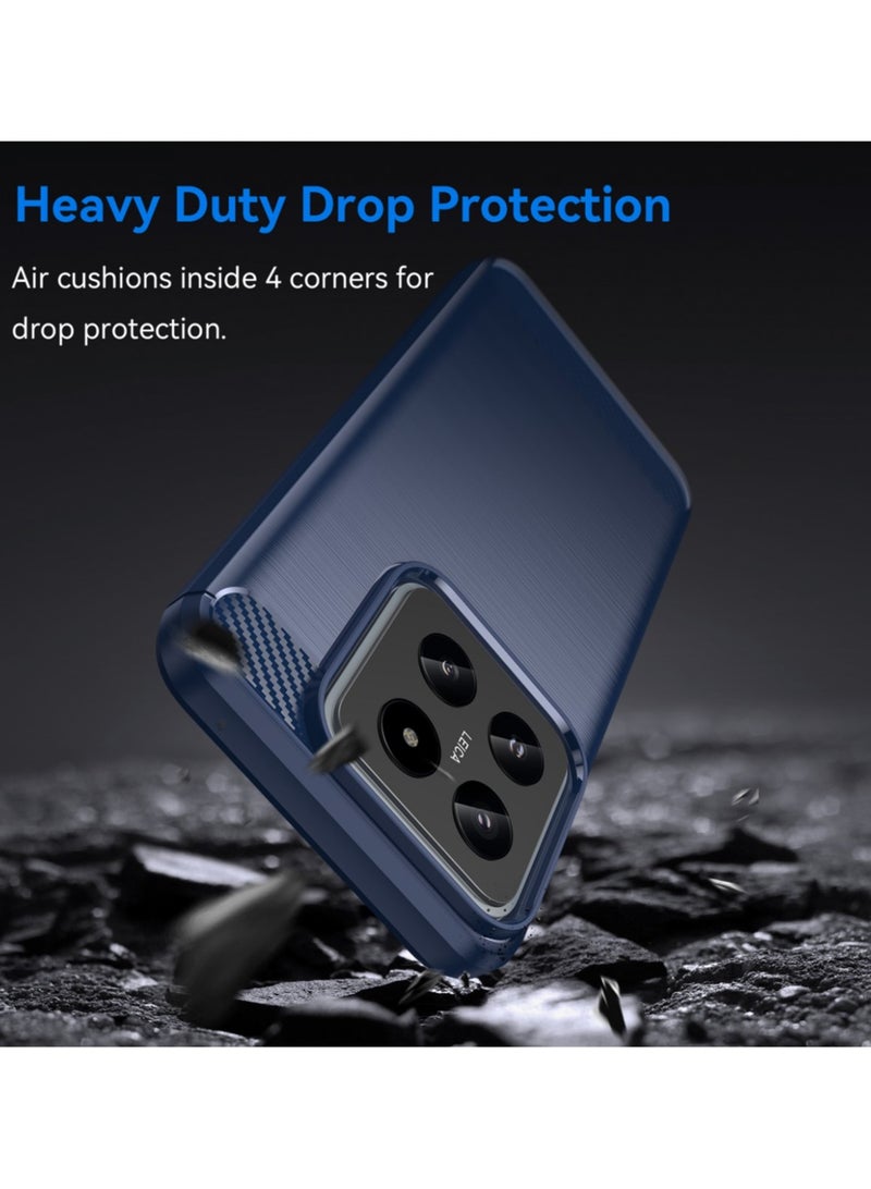 Soft TPU Slim Fashion Protective Phone Case for Xiaomi 14 - Blue - Image 3