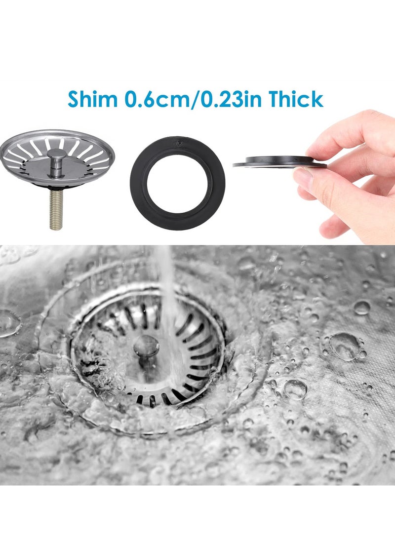 SYOSI - 5PCS Rubber Seal Washer Gasket, Sink Waste Basin Click Plug Bath Plug Seal, Compatible with Franke Basket Strainer Plug, Fits 78mm, 79mm, 80mm, 82mm, 83mm Kitchen Sinks - Image 1
