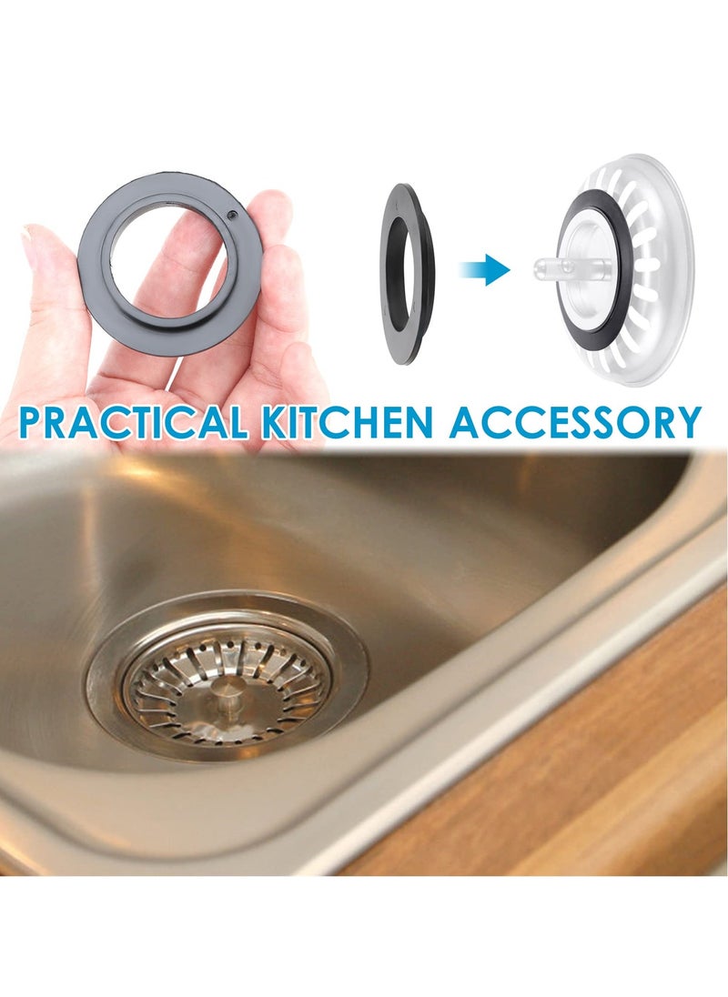 SYOSI - 5PCS Rubber Seal Washer Gasket, Sink Waste Basin Click Plug Bath Plug Seal, Compatible with Franke Basket Strainer Plug, Fits 78mm, 79mm, 80mm, 82mm, 83mm Kitchen Sinks - Image 1