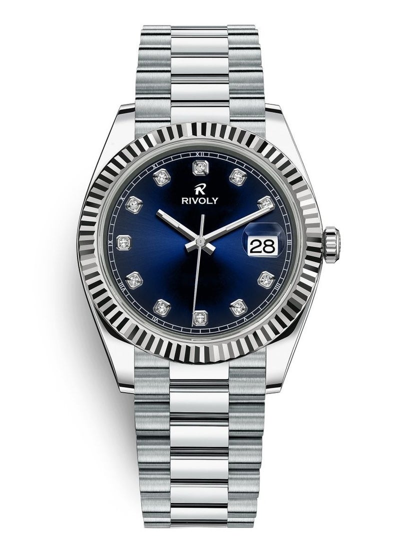 ريفولي ساعة رجال عصرية مع التاريخ ستانلس استيل