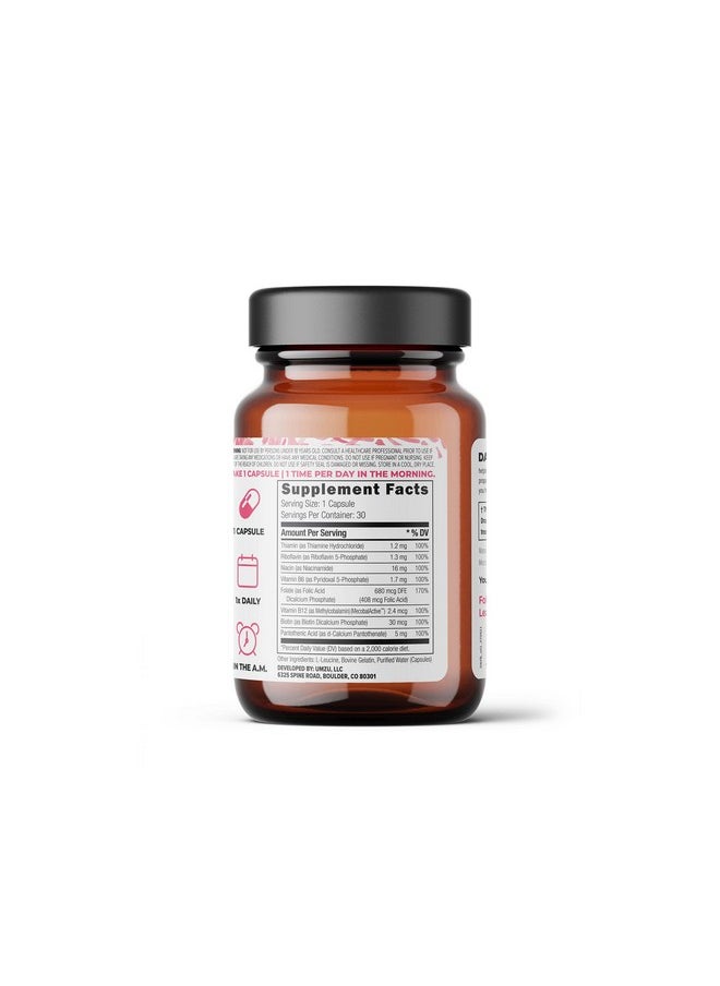 UMZU - Daily B Complete B Vitamin Complex To Support Energy Cognition Focus And Well Being B1 B2 B3 B5 B6 B7 B9 B12 (30 Day Supply 30 Capsules) - Image 1