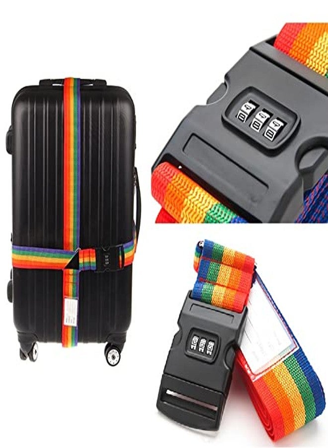 Dayalu Luggage Strap Belt with TSA Number Lock for Suitcases, Trolleys and All Kind of Luggage - Nylon (Multicolor) (2) - Image 2