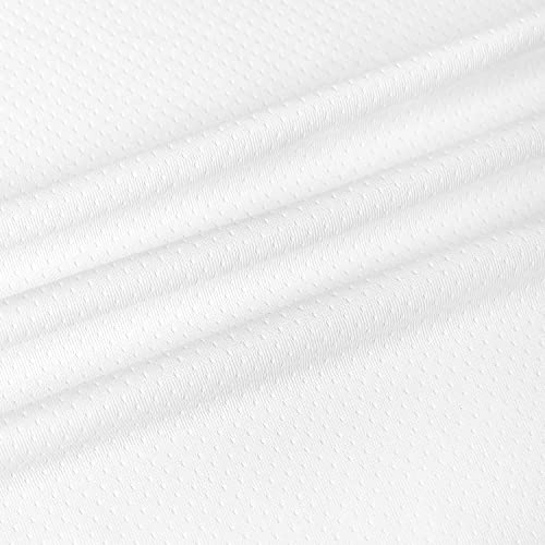 MESOSPERO Blank Basketball Jersey 90S Hip Hop Clothing for Party,Mens Plain Mesh Athletic Practice Sports Shirts S-3XL (Medium,Blank-White) - Image 5