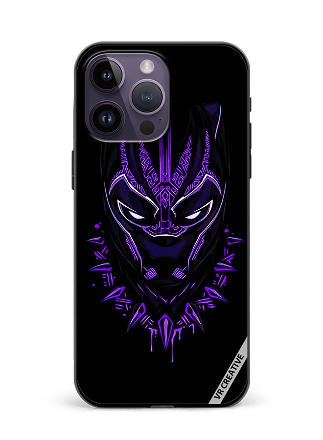 Protective Case Cover For Apple iPhone 15 Pro Max Black Panther Design Multicolour