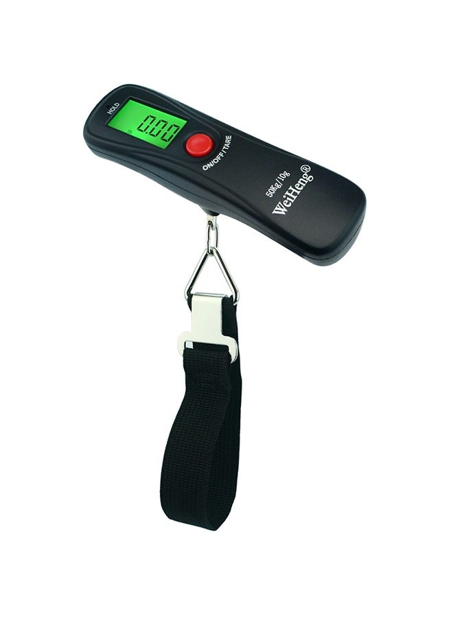وي هانج ميزان رقمي محمول مع شاشة LCD لوزن الأمتعة - 50 كجم/10 جم مع حزام قوي ومتين - Image 1