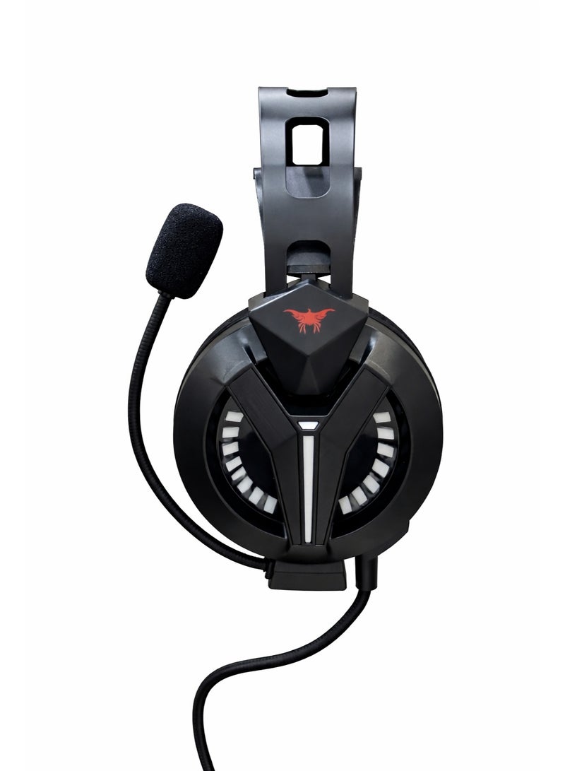 COMBATWING M180 PRO Professional Gaming Headset - 50mm Directional Drivers, Noise-Cancelling Mic, LED RGB Light, 3.5mm Audio + USB - Multi-Platform Compatibility - Image 1