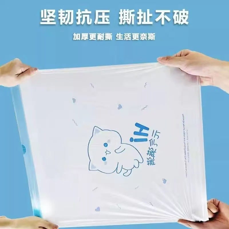 Cartoon Full Of Vitality Automatic Closing Garbage Bag Upgrade Thickened Non-Dirty Hands Household Hygiene Super Thick Dormitory Plastic - Image 4