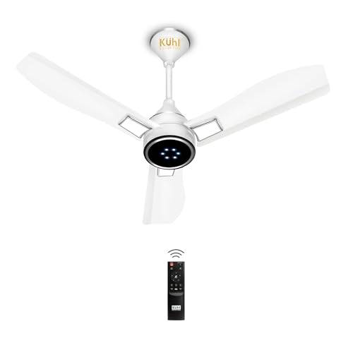 KUHL Arctis A8 900 mm BLDC 65% Power Saving BLDC Ceiling Fan With Remote | BEE 5 Star Rated & ISI Marked | High Air Flow & LED Indicators | 5 Year Warranty on Motor | White - Image 1