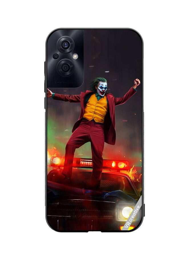 VR CREATIVE Protective Case Cover For Oppo Reno8 Z Joker Over A Car With His Evil Laugh Design Multicolour - Image 1