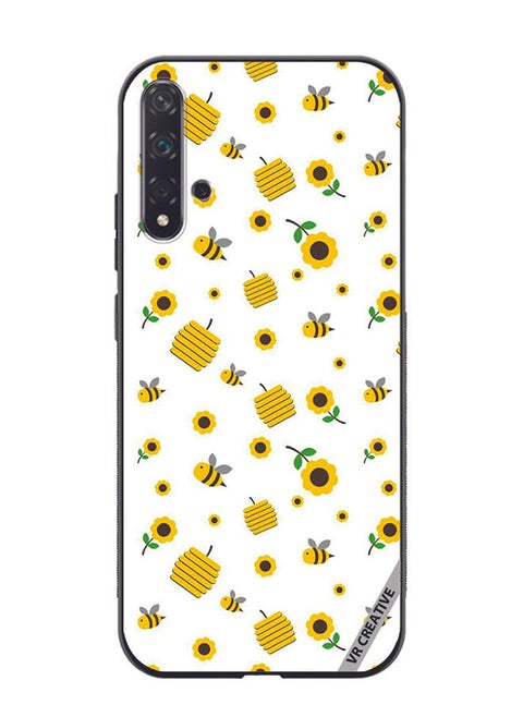 Protective Case Cover For Huawei Nova 5T Honeybee Design Multicolour