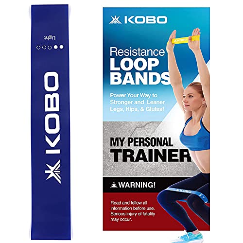 Kobo AC-37 Resistance Loop Band 2" Wide for Squats, Hips & Glutes, Yoga, Crossfit, Stretching, Strength Training, Physical Therapy for Men & Women - Includes Travel Bag & Workout Guide Booklet - Image 1