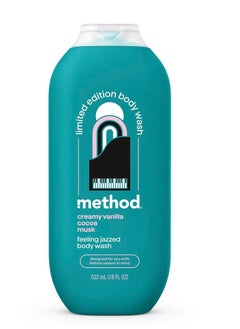Method Limited Edition Body Wash, Feeling Jazzed with notes of Creamy Vanilla, Cocoa, and Musk, 18oz
