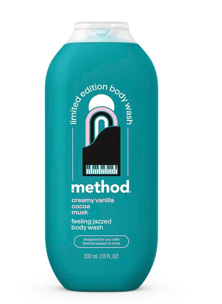 Method - Method Limited Edition Body Wash, Feeling Jazzed with notes of Creamy Vanilla, Cocoa, and Musk, 18oz - Image 1