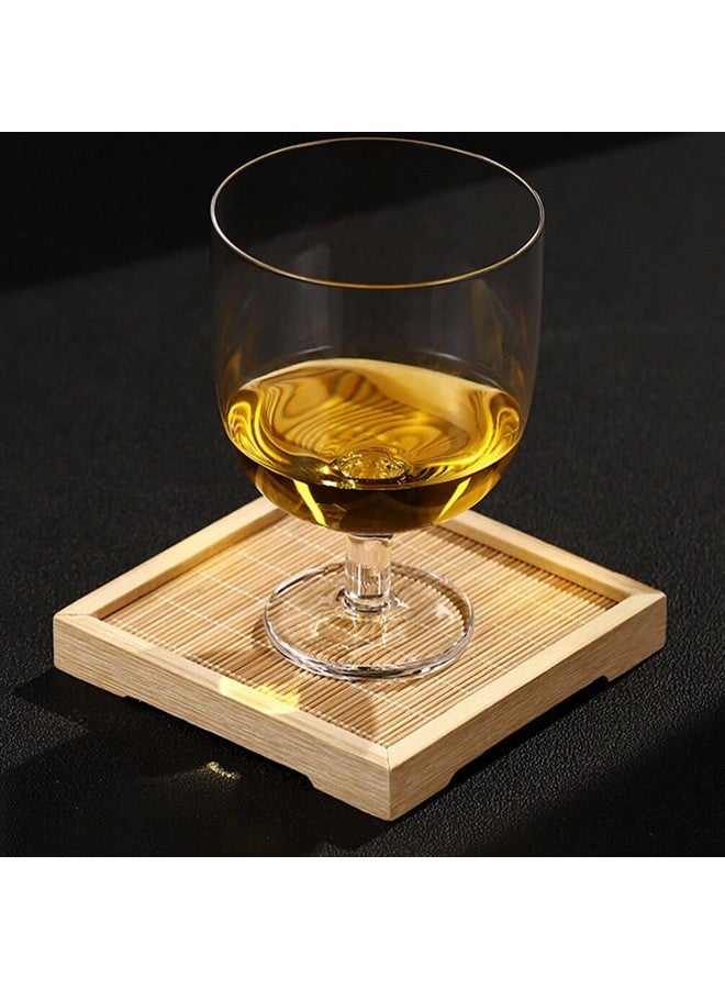 Cabilock Cup Holder Coasters Japanese Style Wooden Coaster Heatinsulated Wooden Cup Coaster Cake Serving Tray Cupholder Coaster - Image 5