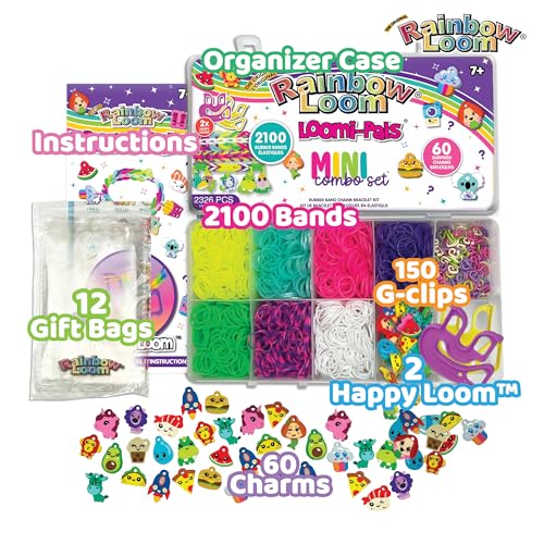 Rainbow Loom® Loomi-Pals™ Mini Combo Set, Features 60 Cute Assorted Loomi-Pals Charms, 1 Happy Loom, 2100 Colorful Bands All in a Carrying Case for Boys and Girls 7+ - Image 4