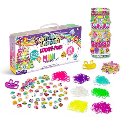 Rainbow Loom® Loomi-Pals™ Mini Combo Set, Features 60 Cute Assorted Loomi-Pals Charms, 1 Happy Loom, 2100 Colorful Bands All in a Carrying Case for Boys and Girls 7+ - Image 1