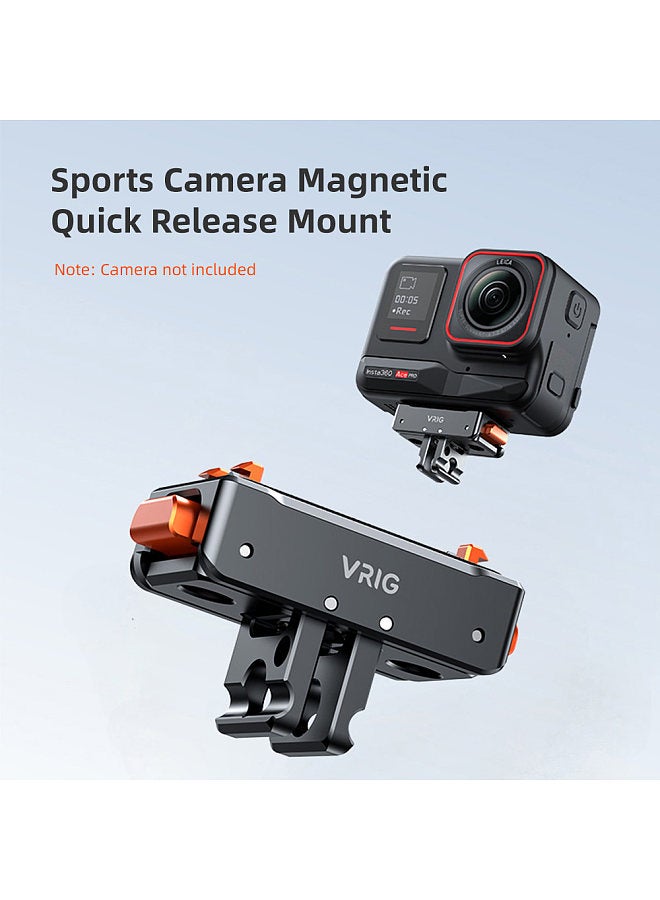 VRIG AC10 Sports Camera Quick Release Mount Magnetic Adapter Mount Aluminum Alloy for Insta360 Ace/Ace Pro - Image 4