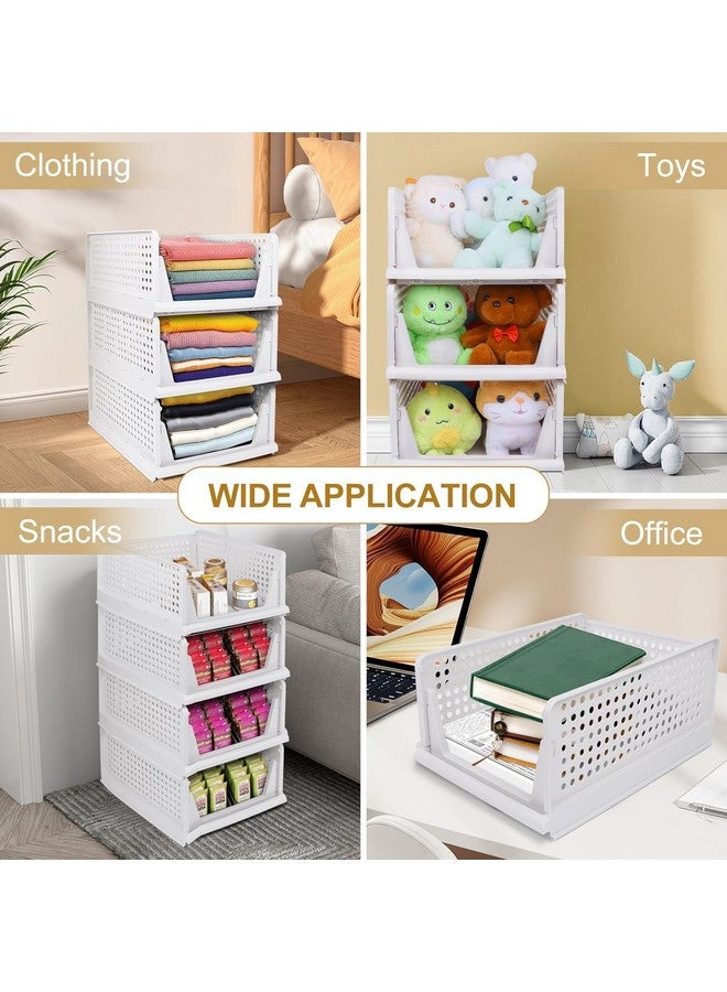 NYALKARAN Stackable Closet Storage Box for Cloth Organizer Wardrobe Plastic Cupboard Organizer for Clothes Almirah Organizer for Clothes (1 Layer, White) - Image 4