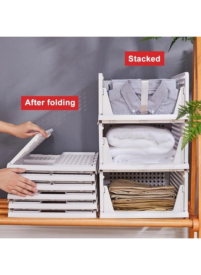 NYALKARAN Stackable Closet Storage Box for Cloth Organizer Wardrobe Plastic Cupboard Organizer for Clothes Almirah Organizer for Clothes (1 Layer, White) - Image 2