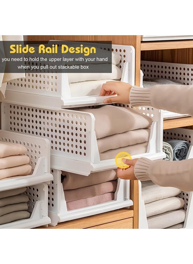 NYALKARAN Stackable Closet Storage Box for Cloth Organizer Wardrobe Plastic Cupboard Organizer for Clothes Almirah Organizer for Clothes (1 Layer, White) - Image 5